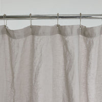 Premium Breathable Washed Linen Solid Shower Curtain - Light Gray,Light Gray