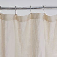 Premium Breathable Washed Linen Solid Shower Curtain - Parchment,Parchment