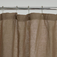 Premium Breathable Washed Linen Solid Shower Curtain - Pine Bark,Pine Bark