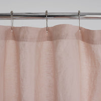 Premium Breathable Washed Linen Solid Shower Curtain - Rose Smoke,Rose Smoke