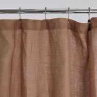 Premium Breathable Washed Linen Solid Shower Curtain - Terracotta,Terracotta