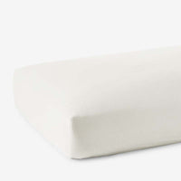 Luxe Smooth Egyptian Cotton Sateen Fitted Bed Sheet - Cream, Twin,Cream