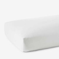 Luxe Smooth Egyptian Cotton Sateen Fitted Bed Sheet - White, Twin,White