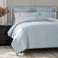 Luxe Smooth Egyptian Cotton Sateen Pillowcase Set - Sky Blue, Standard,Sky Blue