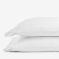 Luxe Smooth Egyptian Cotton Sateen Pillowcase Set - White, Standard,White