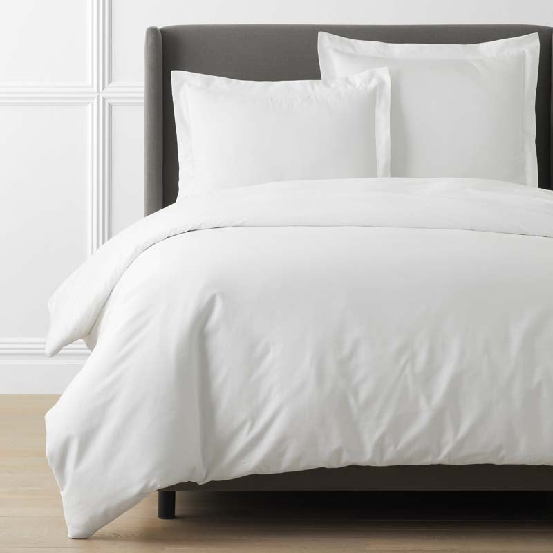 Luxe Smooth Egyptian Cotton Sateen Duvet Cover - White, Twin/Twin XL,White