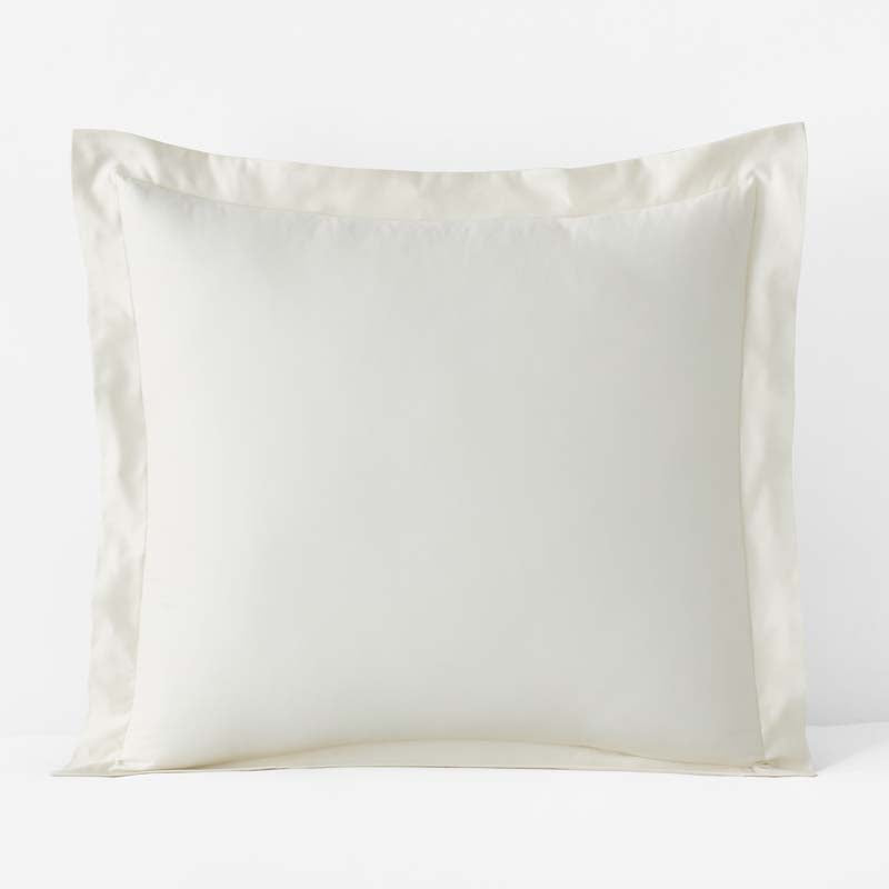 Luxe Smooth Egyptian Cotton Sateen Sham - Cream, Euro,Cream
