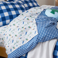Space Adventure Classic Cool Organic Cotton Percale Bed Sheet Set - White Multi, Twin XL,White Multi
