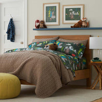 Bear Camp Classic Cool Organic Cotton Percale Sham - Green Multi, Standard,Green Multi