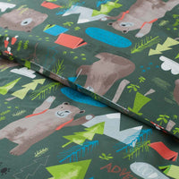 Bear Camp Classic Cool Organic Cotton Percale Sham - Green Multi, Standard,Green Multi