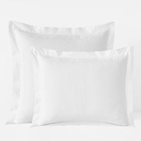 Embroidered Scallop Classic Cool Cotton Percale Sham - White, Standard,White