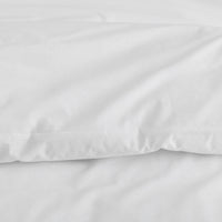 Embroidered Scallop Classic Cool Cotton Percale Bed Sheet Set - White, Twin,White