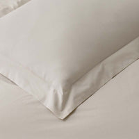 Solid Garment Washed Cotton Percale Flat Bed Sheet - Buff, Twin/Twin XL,Buff