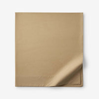 Solid Garment Washed Cotton Percale Flat Bed Sheet - Wheat, Twin/Twin XL,Wheat