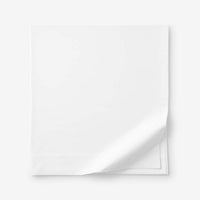 Solid Garment Washed Cotton Percale Flat Bed Sheet - White, Twin/Twin XL,White