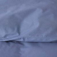 Solid Garment Washed Cotton Percale Fitted Bed Sheet - Denim Blue, Twin XL,Denim Blue