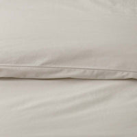 Solid Garment Washed Cotton Percale Pillowcase Set - Buff, Standard,Buff