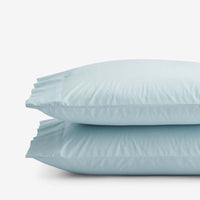 Solid Garment Washed Cotton Percale Pillowcase Set - Cloud Blue, Standard,Cloud Blue