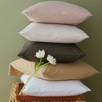 Solid Garment Washed Cotton Percale Duvet Cover - White, Twin/Twin XL,White