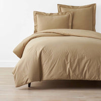 Solid Garment Washed Cotton Percale Duvet Cover - Wheat, Twin/Twin XL,Wheat