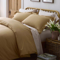 Solid Garment Washed Cotton Percale Duvet Cover - Wheat, Twin/Twin XL,Wheat