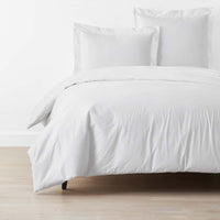 Solid Garment Washed Cotton Percale Duvet Cover - White, Twin/Twin XL,White