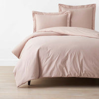Solid Garment Washed Cotton Percale Duvet Cover - Rose, Twin/Twin XL,Rose