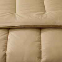 Solid Garment Washed Cotton Percale Comforter - Wheat, Full/Queen,Wheat