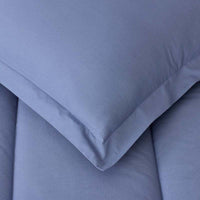 Solid Garment Washed Cotton Percale Comforter - Denim Blue, King/Cal. King,Denim Blue