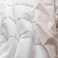 Solid Garment Washed Cotton Percale Comforter - White, Full/Queen,White