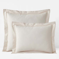 Solid Garment Washed Cotton Percale Sham - Buff, Standard,Buff