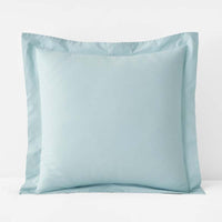 Solid Garment Washed Cotton Percale Sham - Cloud Blue, Euro,Cloud Blue