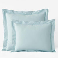 Solid Garment Washed Cotton Percale Sham - Cloud Blue, Standard,Cloud Blue
