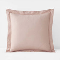 Solid Garment Washed Cotton Percale Sham - Rose, Euro,Rose