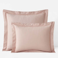 Solid Garment Washed Cotton Percale Sham - Rose, Standard,Rose