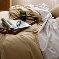Solid Garment Washed Cotton Percale Sham - Wheat, Standard,Wheat