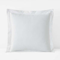Solid Garment Washed Cotton Percale Sham - White, Euro,White