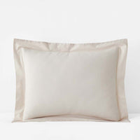 Solid Garment Washed Cotton Percale Sham - Buff, Standard,Buff