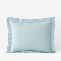 Solid Garment Washed Cotton Percale Sham - Cloud Blue, Standard,Cloud Blue