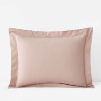 Solid Garment Washed Cotton Percale Sham - Rose, Standard,Rose