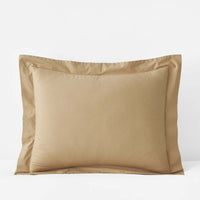 Solid Garment Washed Cotton Percale Sham - Wheat, Standard,Wheat
