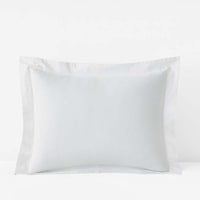 Solid Garment Washed Cotton Percale Sham - White, Standard,White