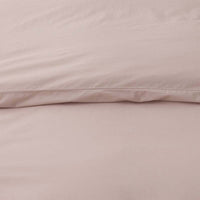Solid Garment Washed Cotton Percale Bed Sheet Set - Rose, Twin XL,Rose