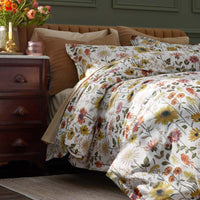 Daisies Classic Smooth Sateen Duvet Cover - Cream Multi, Full,Cream Multi