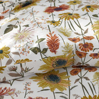 Daisies Classic Smooth Sateen Duvet Cover - Cream Multi, Full,Cream Multi