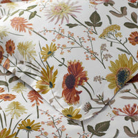 Daisies Classic Smooth Sateen Duvet Cover - Cream Multi, Full,Cream Multi