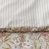 Julienne Classic Cool Cotton Percale Fitted Bed Sheet - Mini Floral Taupe, Twin,Mini Floral Taupe