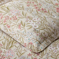Julienne Classic Cool Cotton Percale Fitted Bed Sheet - Mini Floral Taupe, Twin,Mini Floral Taupe