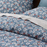 Julienne Classic Cool Cotton Percale Sham - Floral Blue, King,Floral Blue