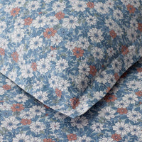 Julienne Classic Cool Cotton Percale Sham - Floral Blue, King,Floral Blue